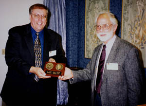Ed Wegman receives Wilks Award from Bob Launer